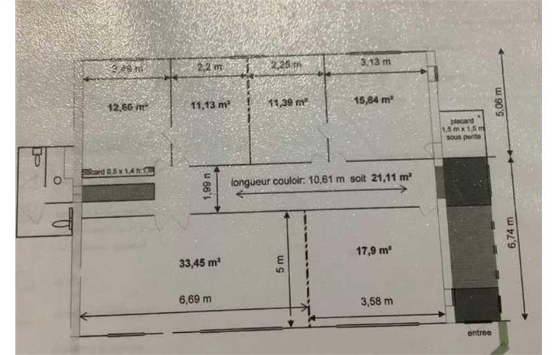 Location de bureau de 185 m² à Lille - 59000 plan - 1