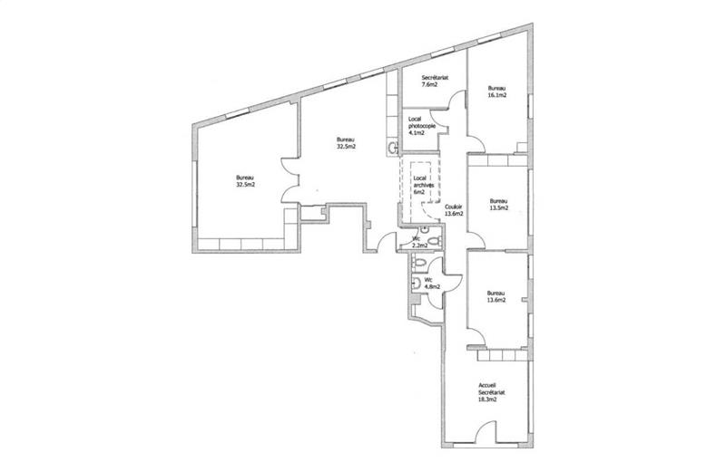 Location de bureau de 170 m² à Lille - 59000 plan - 1