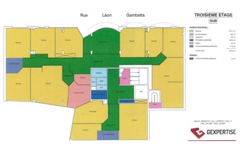 Location de bureau de 1 290 m² à Lille - 59000 plan - 1