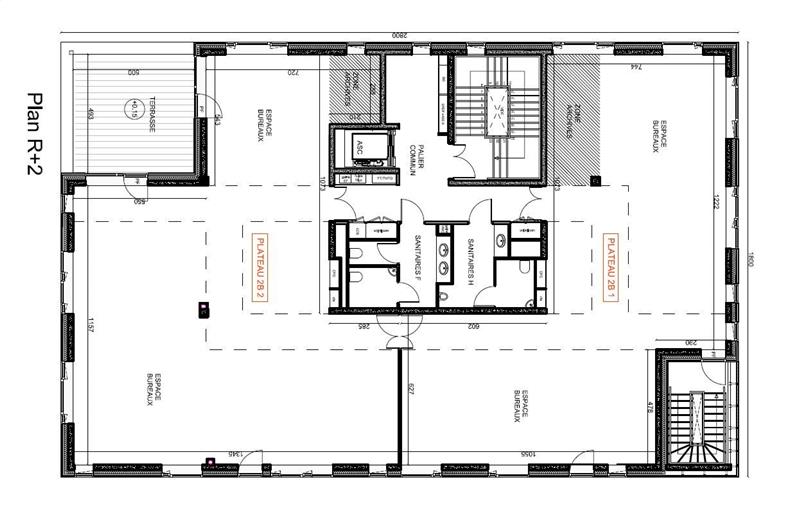 Location de bureau de 180 m² à Loos - 59120 plan - 1