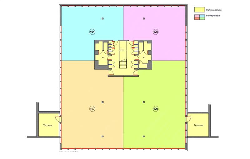 Location de bureau de 430 m² à Loos - 59120 plan - 1