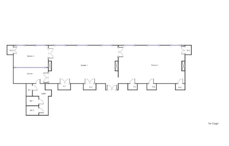 Location de bureau de 155 m² à Lyon 1 - 69001 plan - 1