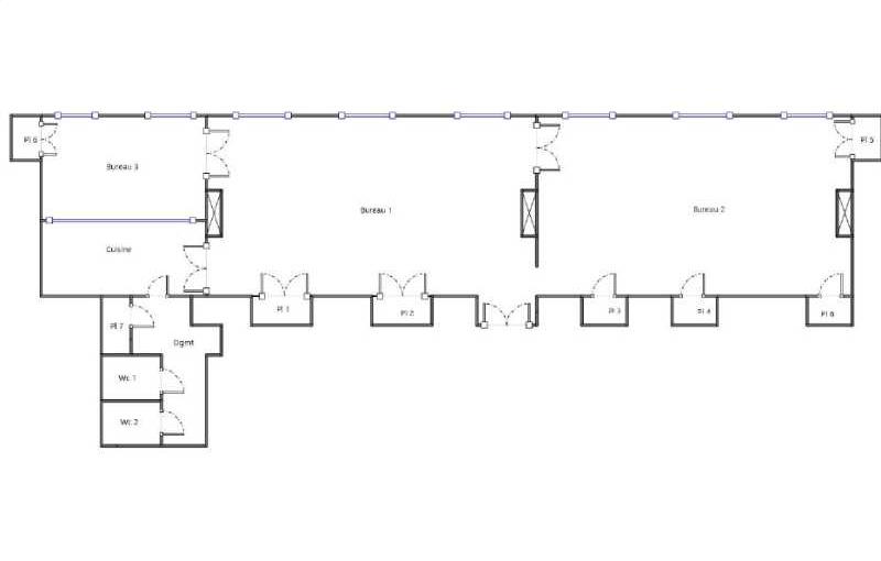 Location de bureau de 155 m² à Lyon 1 - 69001 plan - 1