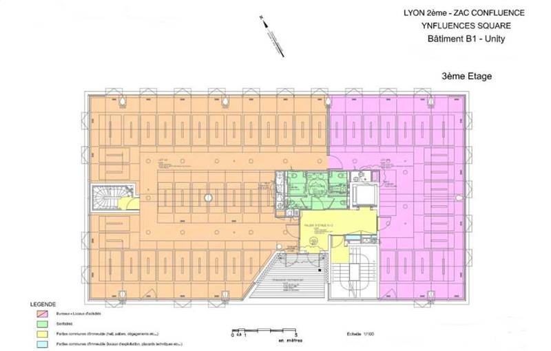 Location de bureau de 150 m² à Lyon 2 - 69002 plan - 1