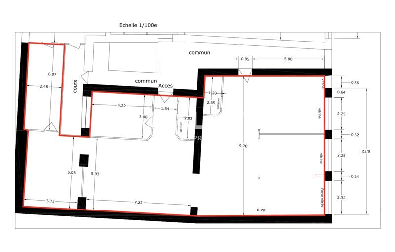 Location de bureau de 183 m² à Lyon 2 - 69002 plan - 1