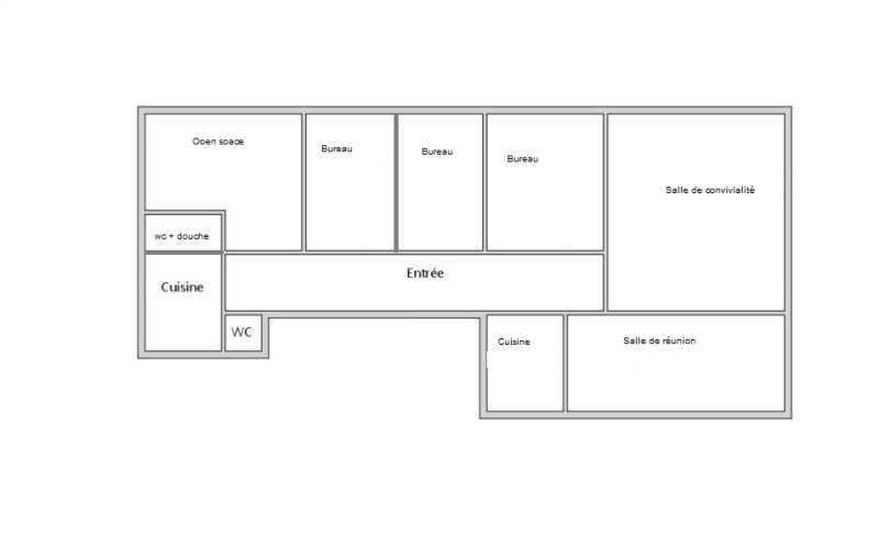 Location de bureau de 121 m² à Lyon 2 - 69002 plan - 1