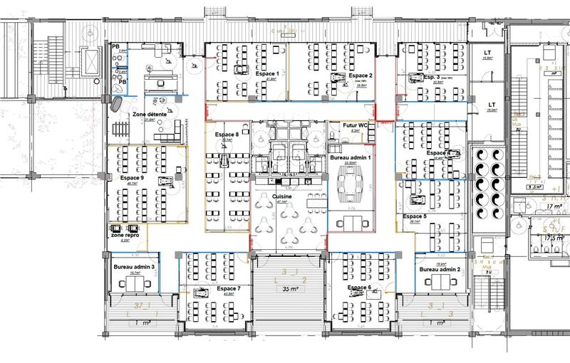 Location de bureau de 866 m² à Lyon 2 - 69002 plan - 1