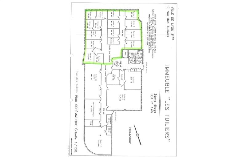 Location de bureau de 223 m² à Lyon 3 - 69003 plan - 1