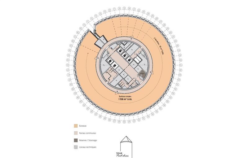 Location de bureau de 1 415 m² à Lyon 3 - 69003 plan - 1