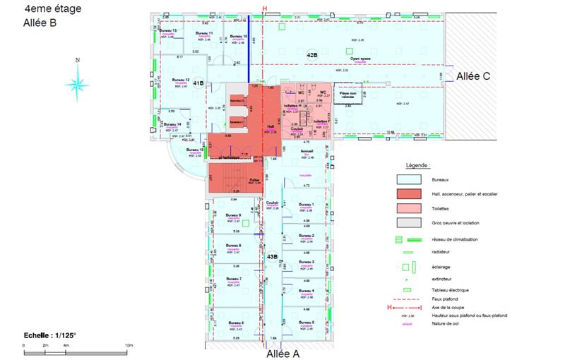 Location de bureau de 560 m² à Lyon 3 - 69003 plan - 1