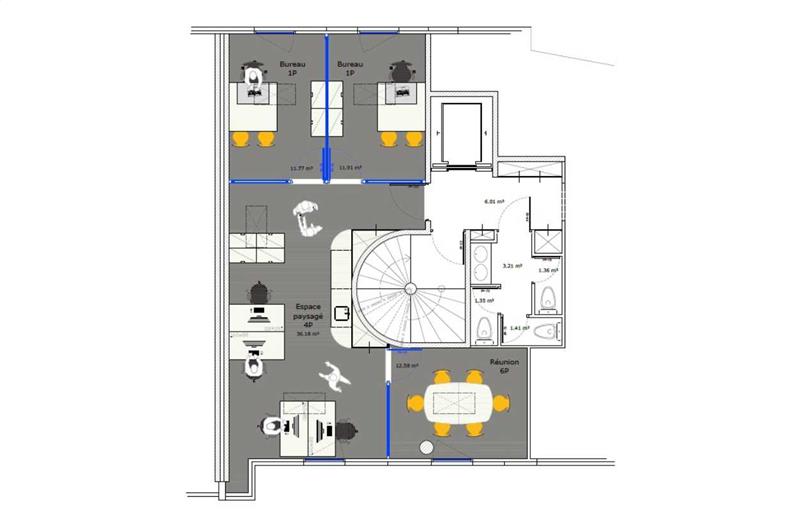 Location de bureau de 74 m² à Lyon 3 - 69003 plan - 1