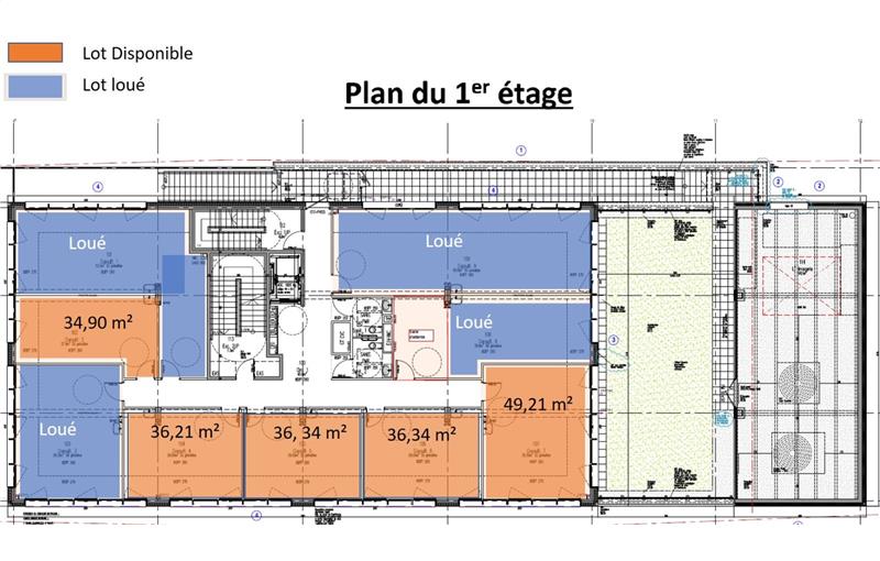 Location de bureau de 487 m² à Lyon 5 - 69005 plan - 1