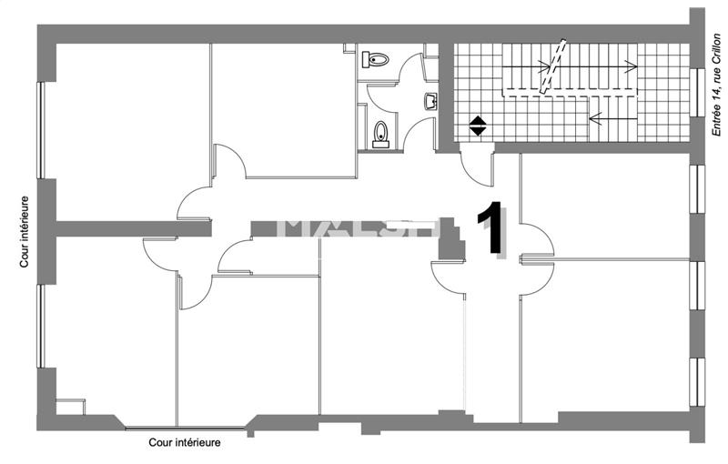 Location de bureau de 134 m² à Lyon 6 - 69006 plan - 1