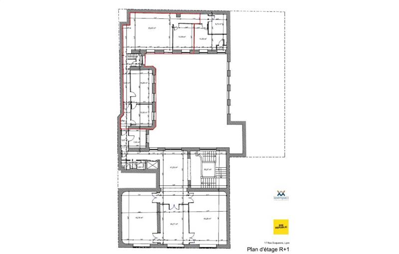 Location de bureau de 320 m² à Lyon 6 - 69006 plan - 1