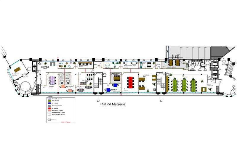 Location de bureau de 1 057 m² à Lyon 7 - 69007 plan - 1