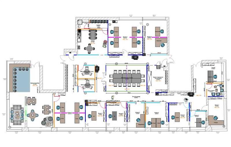 Location de bureau de 583 m² à Lyon 7 - 69007 plan - 1