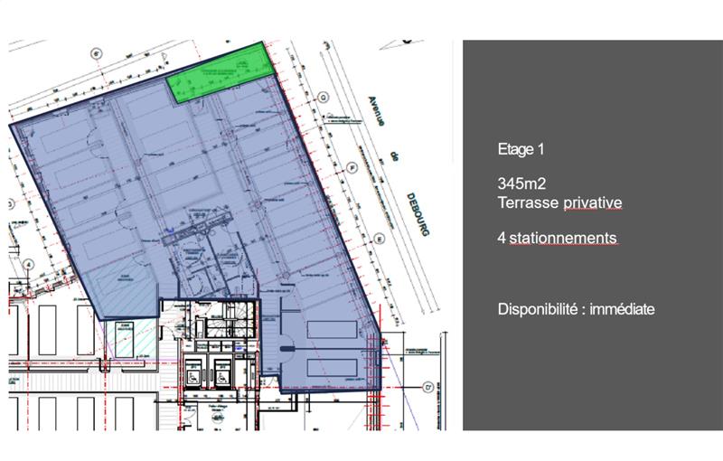 Location de bureau de 1 243 m² à Lyon 7 - 69007 plan - 1