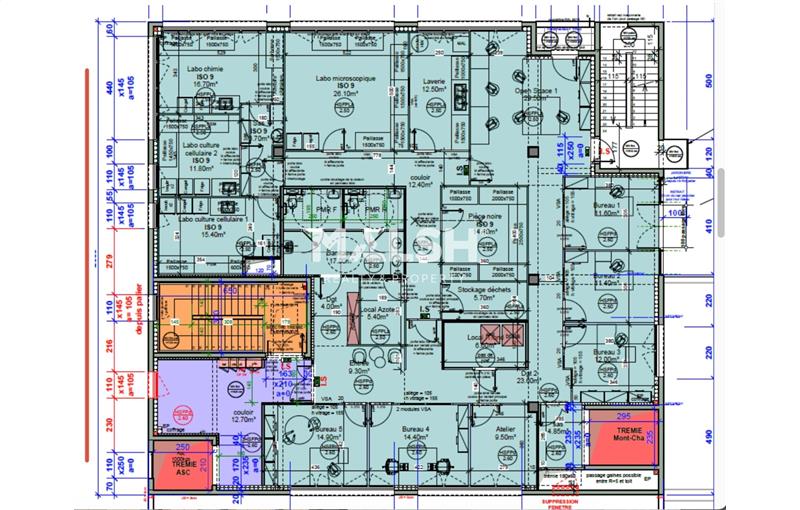 Location de bureau de 627 m² à Lyon 8 - 69008 plan - 1