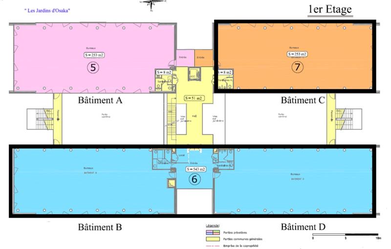 Location de bureau de 554 m² à Lyon 8 - 69008 plan - 1