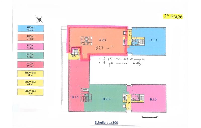 Location de bureau de 827 m² à Lyon 9 - 69009 plan - 1