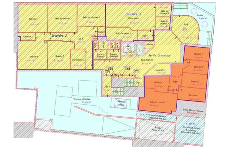 Location de bureau de 978 m² à Lyon 9 - 69009 plan - 1