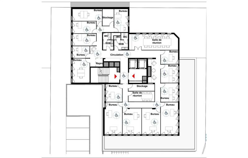 Location de bureau de 1 102 m² à Malakoff - 92240 plan - 1