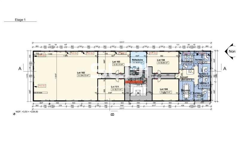 Location de bureau de 53 m² à Marcilly-d'Azergues - 69380 plan - 1