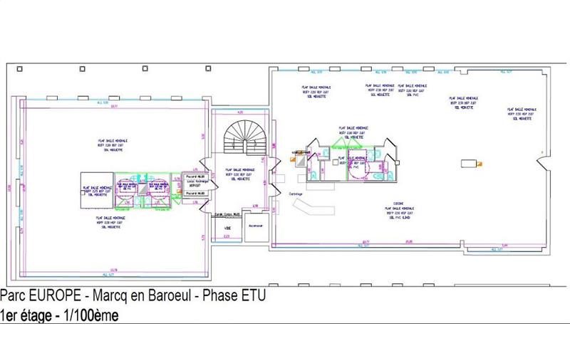 Location de bureau de 994 m² à Marcq-en-Baroeul - 59700 plan - 1