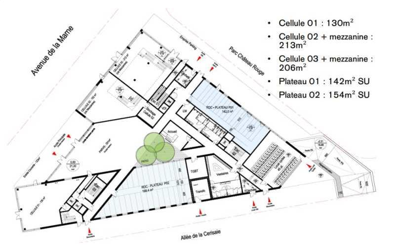 Location de bureau de 6 426 m² à Marcq-en-Baroeul - 59700 plan - 1