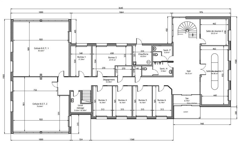 Location de bureau de 1 049 m² à Marly - 59770 plan - 1