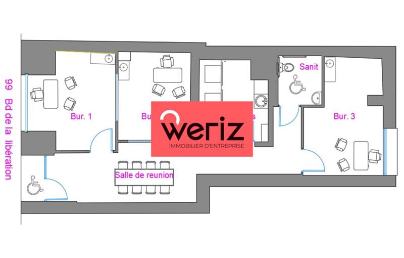 Location de bureau de 78 m² à Marseille 1 - 13001 plan - 1