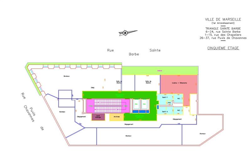 Location de bureau de 1 442 m² à Marseille 1 - 13001 plan - 1