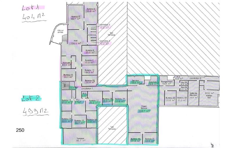 Location de bureau de 903 m² à Marseille 11 - 13011 plan - 1