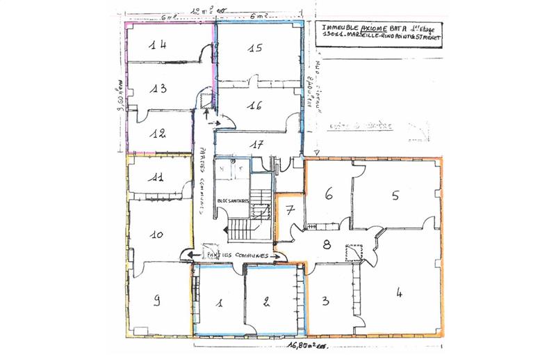 Location de bureau de 74 m² à Marseille 11 - 13011 plan - 1