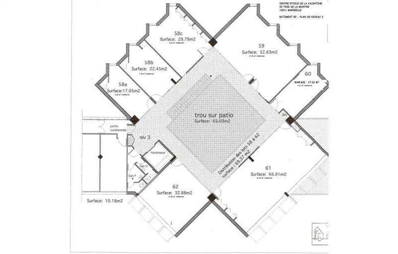 Location de bureau de 318 m² à Marseille 11 - 13011 plan - 1