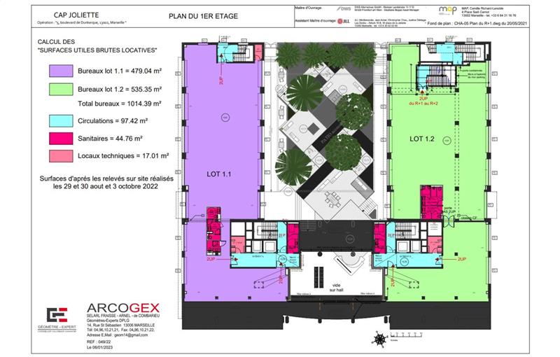 Location de bureau de 1 358 m² à Marseille 2 - 13002 plan - 1