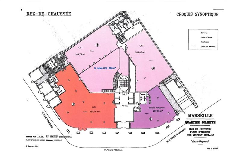 Location de bureau de 1 010 m² à Marseille 2 - 13002 plan - 1