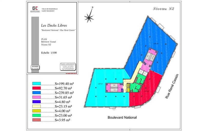 Location de bureau de 650 m² à Marseille 3 - 13003 plan - 1