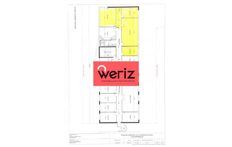 Location de bureau de 95 m² à Marseille 8 - 13008 plan - 1