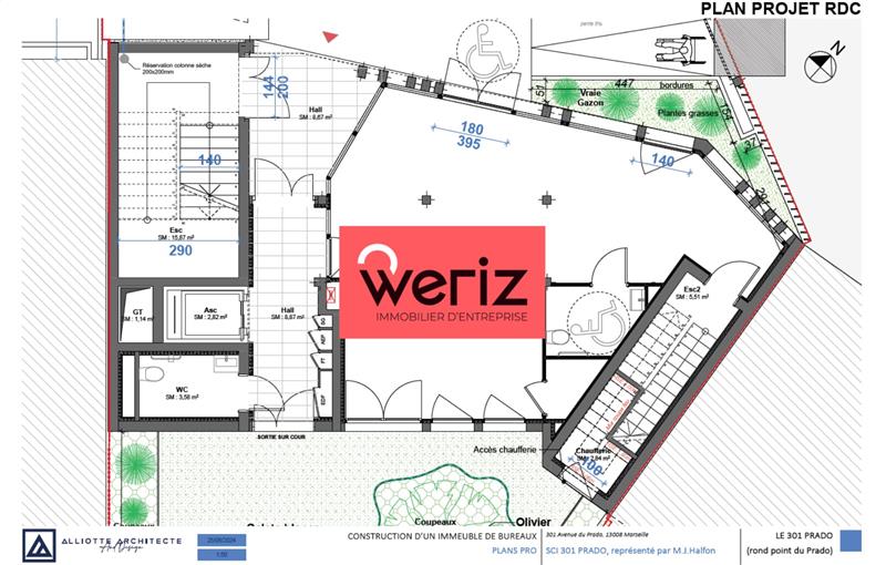 Location de bureau de 733 m² à Marseille 8 - 13008 plan - 1