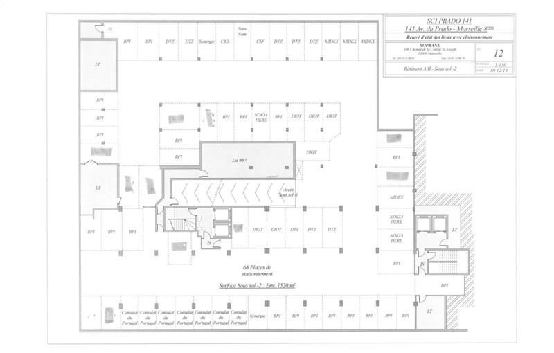 Location de bureau de 417 m² à Marseille 8 - 13008 plan - 1