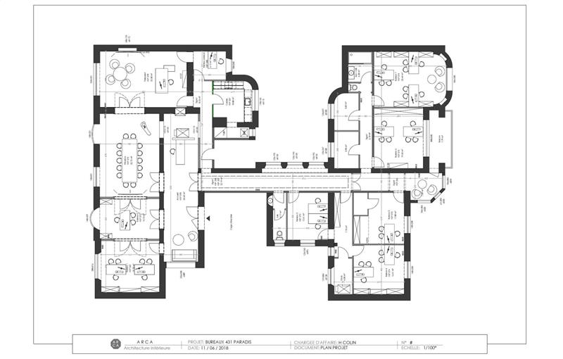 Location de bureau de 368 m² à Marseille 8 - 13008 plan - 1