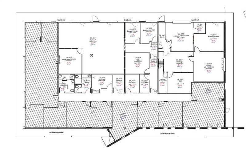 Location de bureau de 417 m² à Martillac - 33650 plan - 1