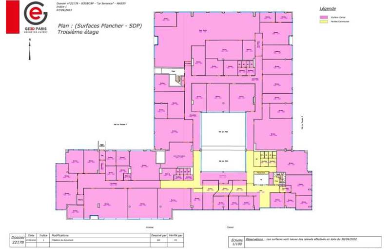 Location de bureau de 1 795 m² à Massy - 91300 plan - 1