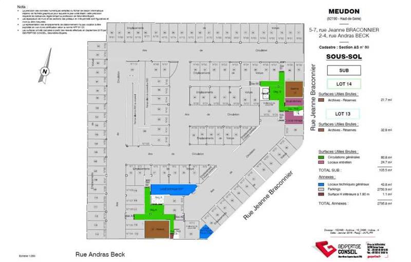 Location de bureau de 5 522 m² à Meudon - 92190 plan - 1