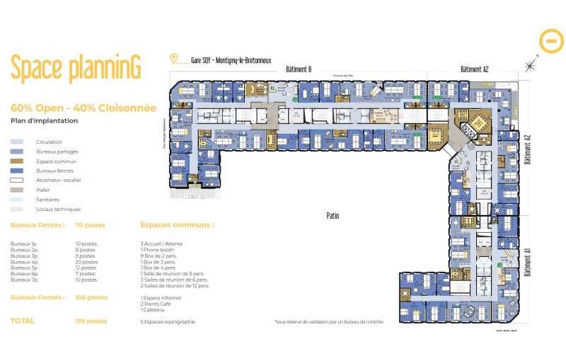 Location de bureau de 15 707 m² à Montigny-le-Bretonneux - 78180 plan - 1