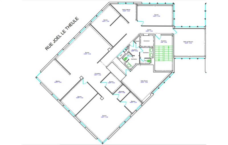 Location de bureau de 303 m² à Montigny-le-Bretonneux - 78180 plan - 1