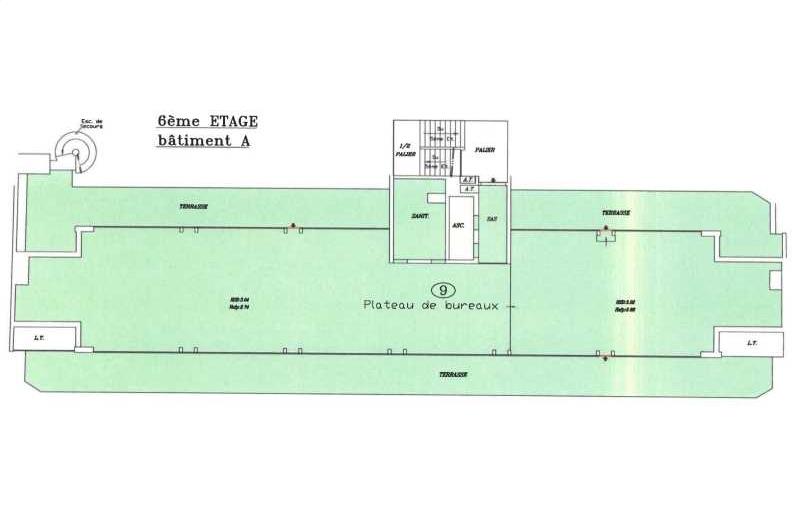 Location de bureau de 500 m² à Montrouge - 92120 plan - 1