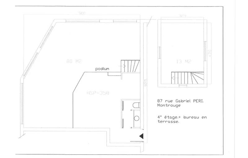 Location de bureau de 93 m² à Montrouge - 92120 plan - 1