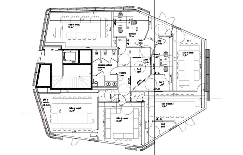 Location de bureau de 260 m² à Nantes - 44000 plan - 1